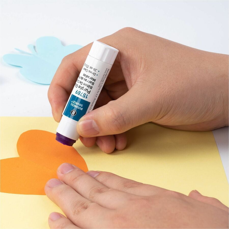 Business Source BSN15789 0.26 oz Purple Glue Sticks, Pack of 12