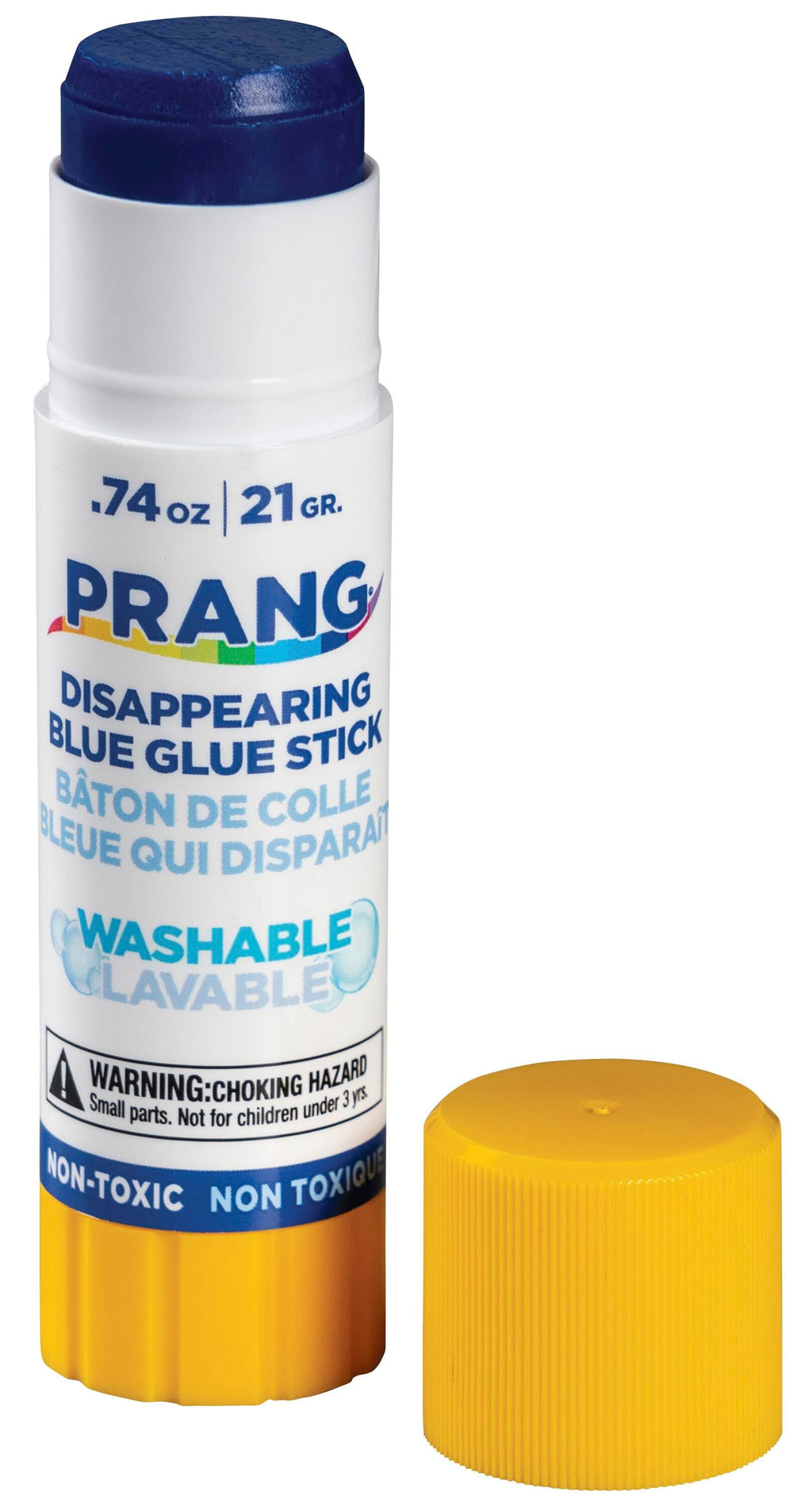 Prang Non-Toxic Odorless Washable Glue Stick, 0.74 oz, Blue and Dries Clear