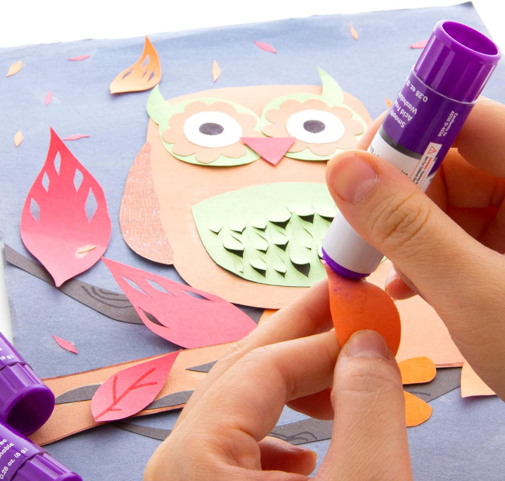 BAZIC Washable Disappearing Purple Glue Stick 8g, Acid Free (4/Pack), 1-Pack