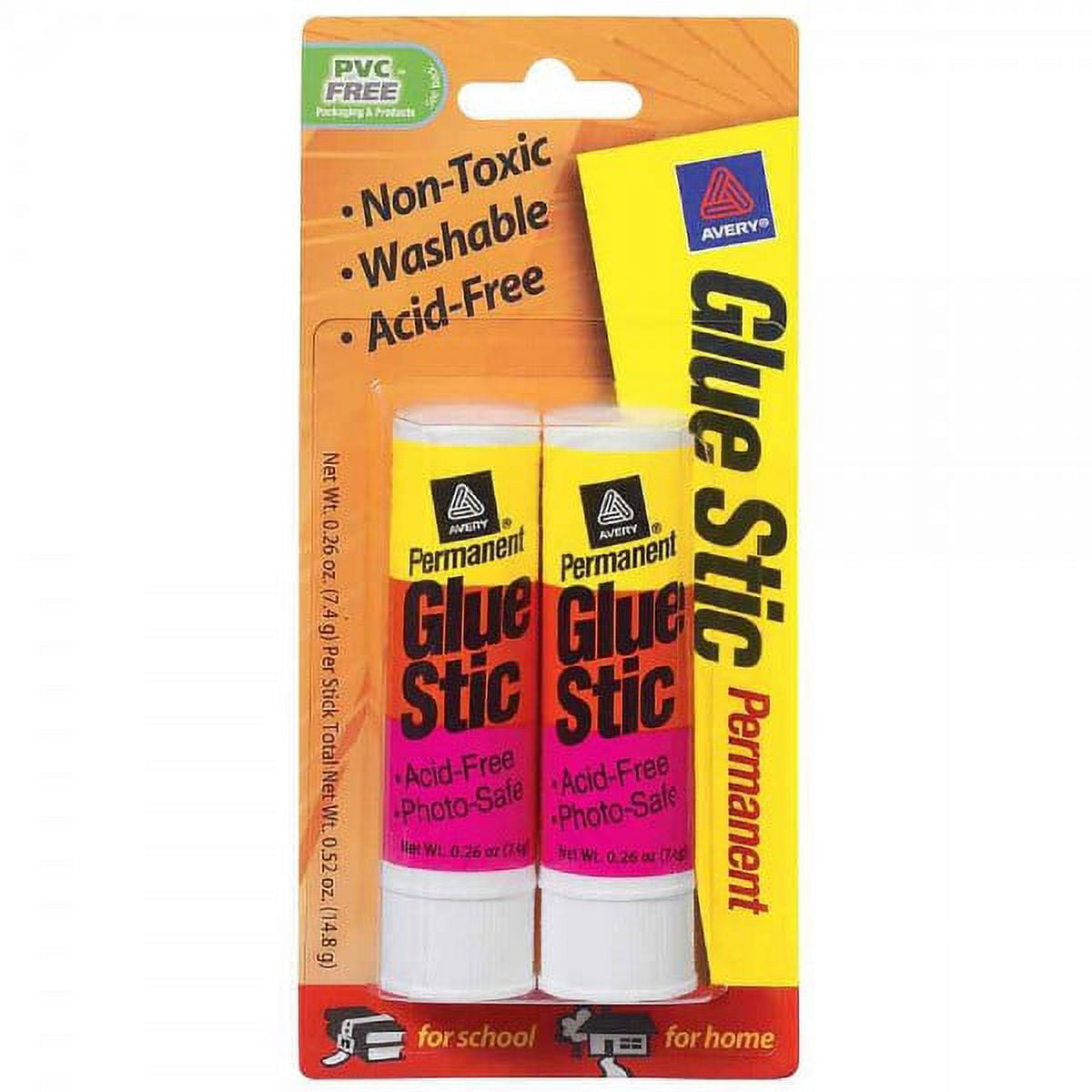 Avery Glue Stic Washable Nontoxic 0.26 oz (Pack of 12)
