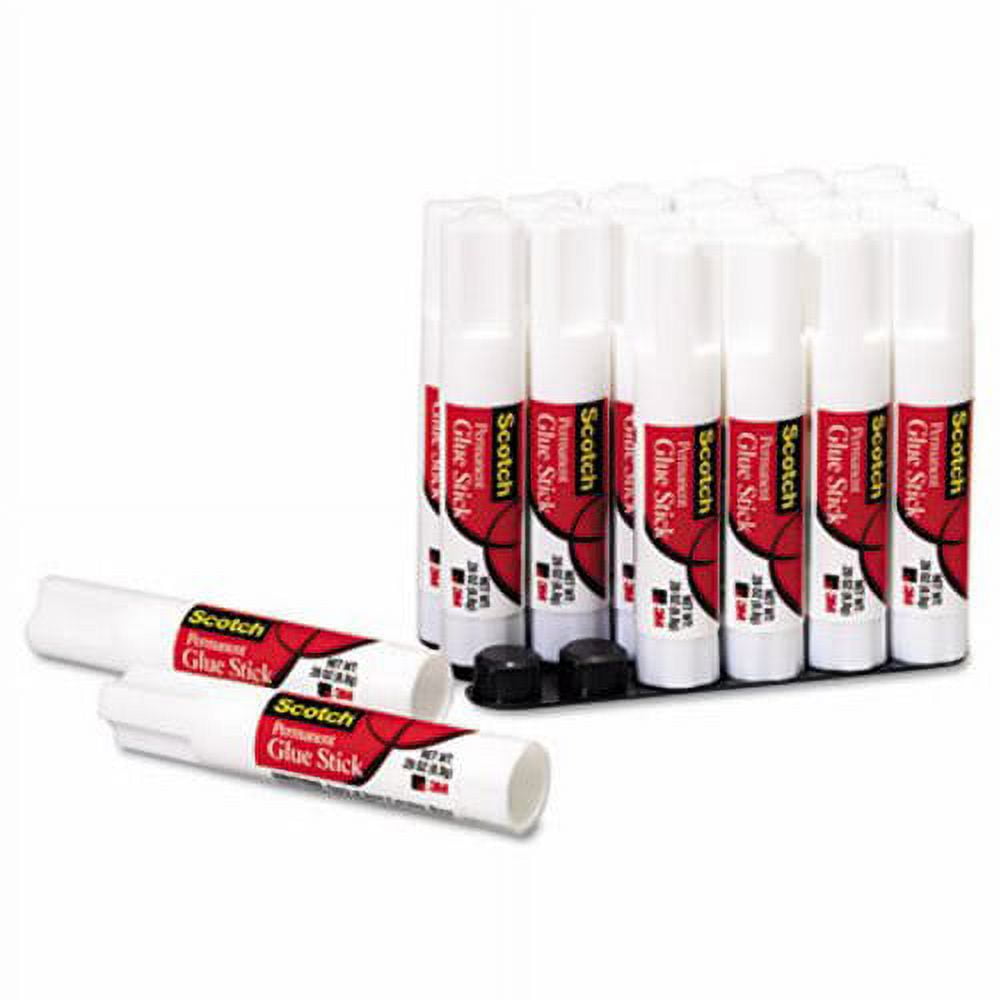 Scotch Permanent Glue Stick, .28 oz, 18/Pack