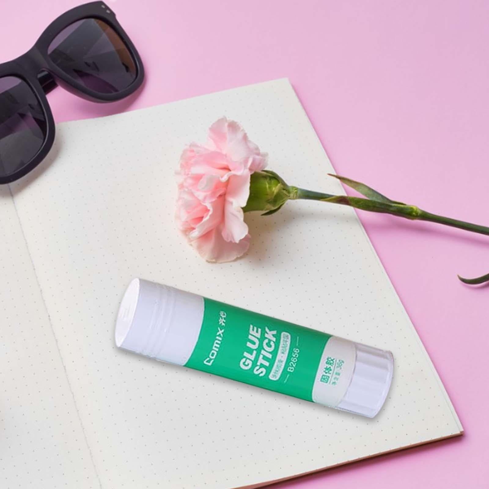 Glue Stick Rotary Design, Portable Strong Adhesives Dry Quickly, Washable Glue for Crafts Activities Paper Envelopes Office Home